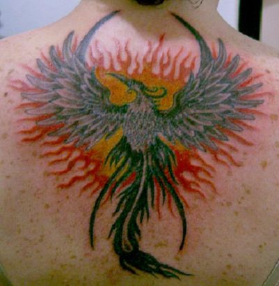 Phoenix Pics Tattoo On Back