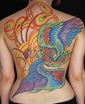 Phoenix Picture Of Tattoo On Back