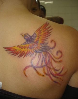 Phoenix Picture Tattoo For Back