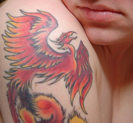 Phoenix Shoulder Tattoo