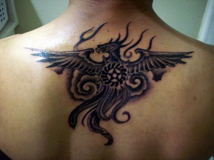 Phoenix Tattoo On Back