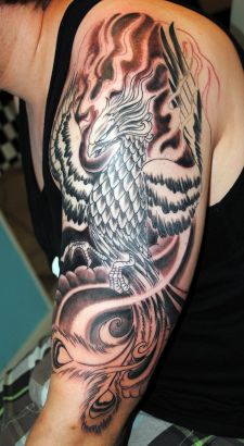 Phoenix Tattoos Image On Arm