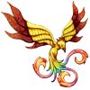 colored phoenix image tattoo