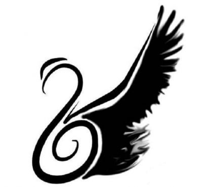 Black Swan Wing Tattoo