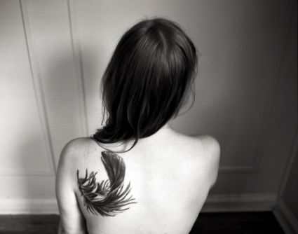 Swan Feather Tattoo