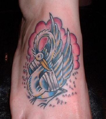 Swan Feet Tattoo