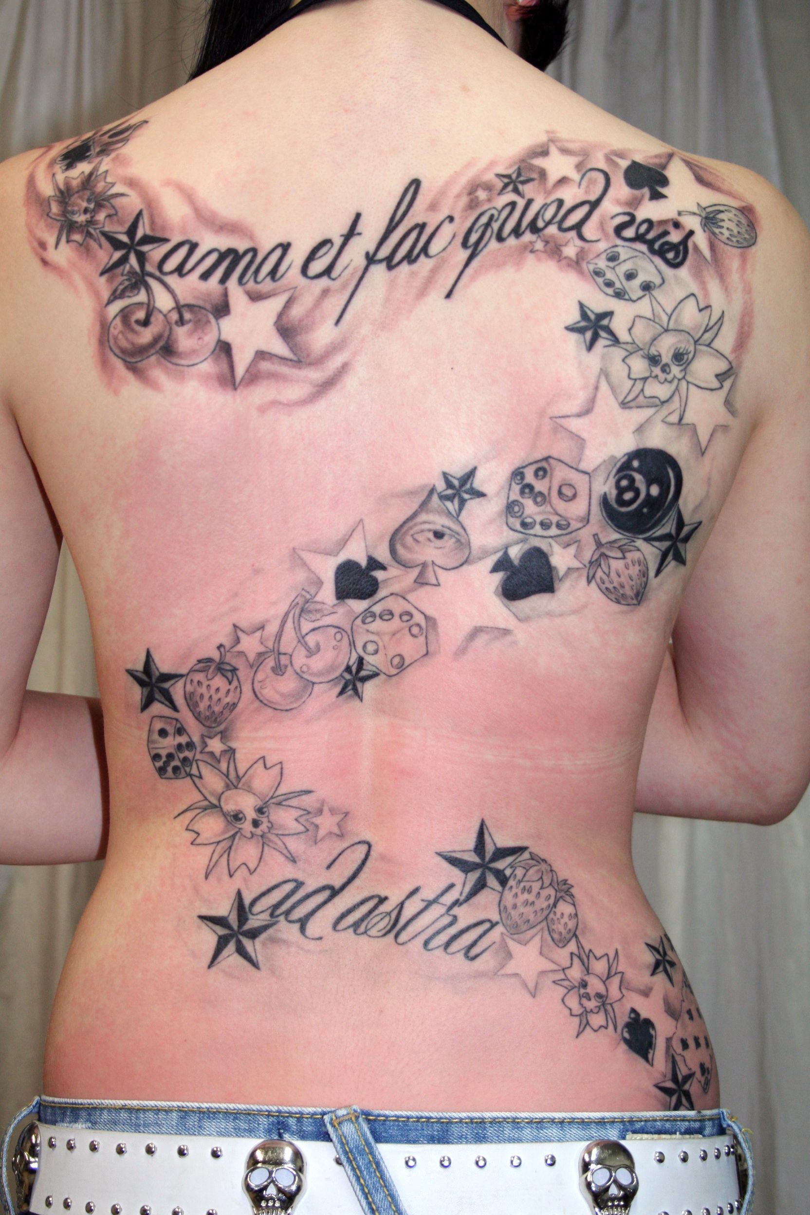 Lower Back Tattoos with Stars: Bold & Starry