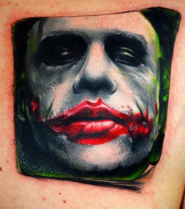 Joker Face Pic Tattoo