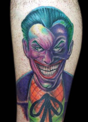 Tattoo Joker On Leg