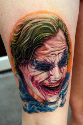 Joker Leg Tattoo Picture