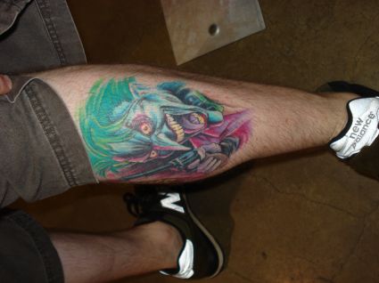 Joker Tattoo With Gun
