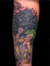 joker and batman tattoo