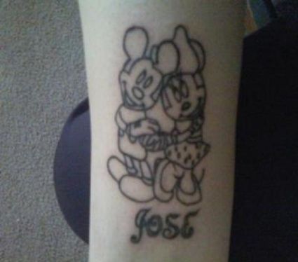 Micky And Mini Mouse Tattoo