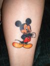 Mickey mouse tattoo on hand