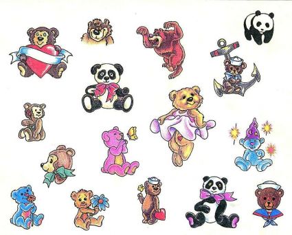 Cartoon Bear Tattoo