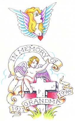 Cartoon Angel Tattoo