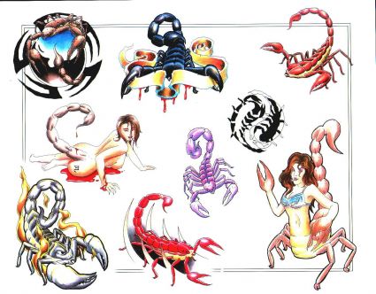 Scorpion  Cartoon Tattoos