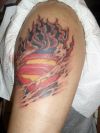 superman tattoo, Cover up to superman again