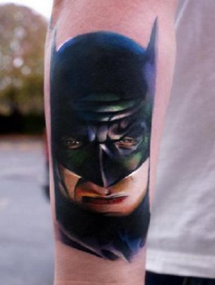 Batman Face Tattoo Pic