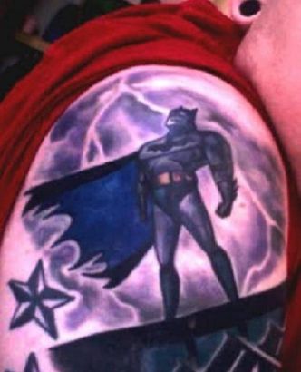 Batman Tattoo On Shoulder