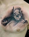 batman chest tattoo