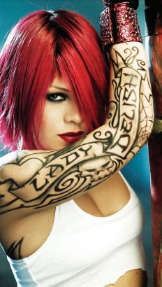 Pink Right Full Sleeve Tattoo