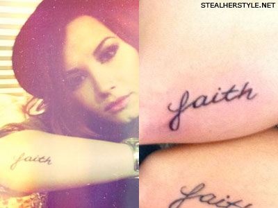 Demi Lovato "faith" Tattoo