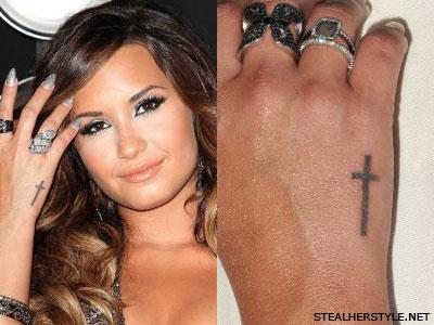 itattooz-Demi-Lovato-cross-Tattoo