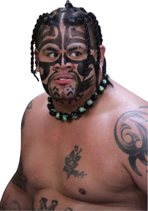 Umaga Chest And Face Tattoo