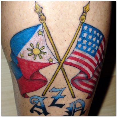 Flag Tattoo Of American