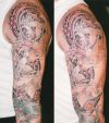asian pic tattoo design on sleeve