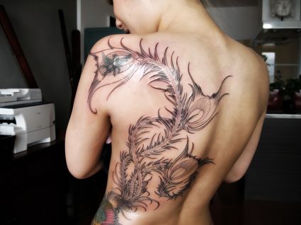 Chinese Tats Design On Back