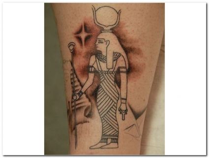 Egyptian Tattoo On Leg