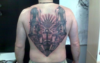 Egyptian Cultures Back Tattoo