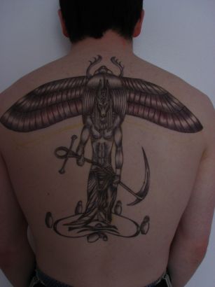 Egyptian Back Tattoo Design