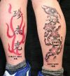 japanese tattoo on leg