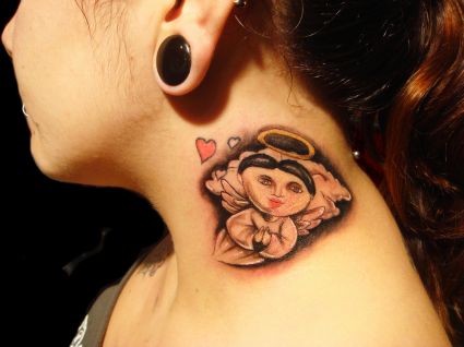 Mexican Love Angel Tattoo