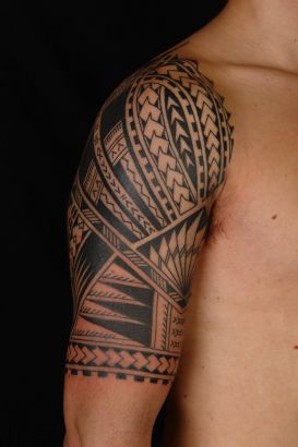 Polynesian Tattoo On Arms