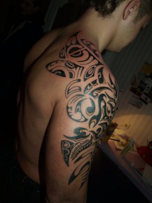 Polynesian Shoulder Tats