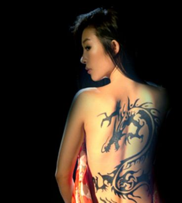 Dragon Pic Tattoo On Back