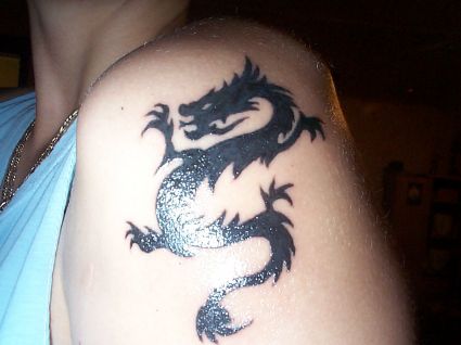 Dragon Tribal Pics Tattoo On Arm