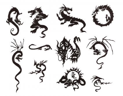 Dragon Tats In Black