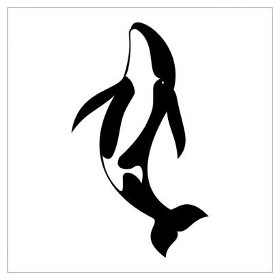 Dolphin Tat In Black