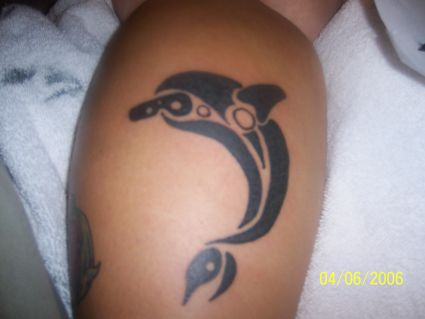 Dolphin Fish Black Tats