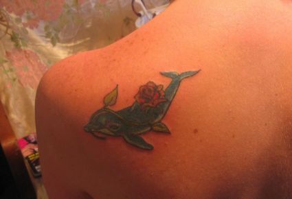 Dolphin Tattoos Back Design