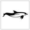 dolphin fish tattoo in black