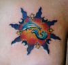 dolphin sun tattoos