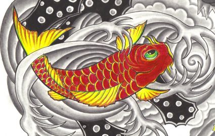 Koi Fish Tattoo Design