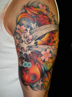 Koi Fish Tattoos On Arm