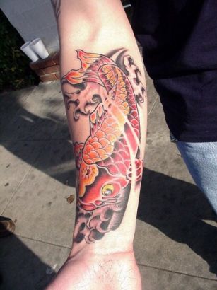 Koi Fish Tats On Hand